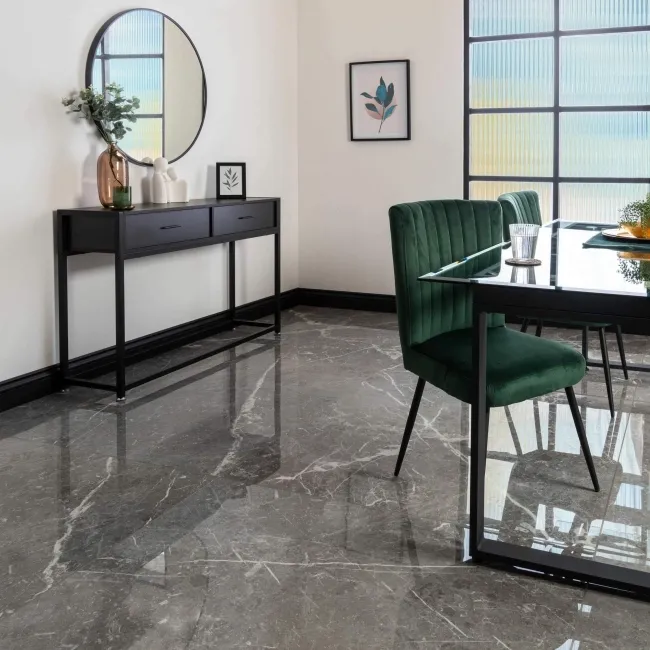 Blu Del Belgio Clay Large Polished Marble Effect Porcelain Tile