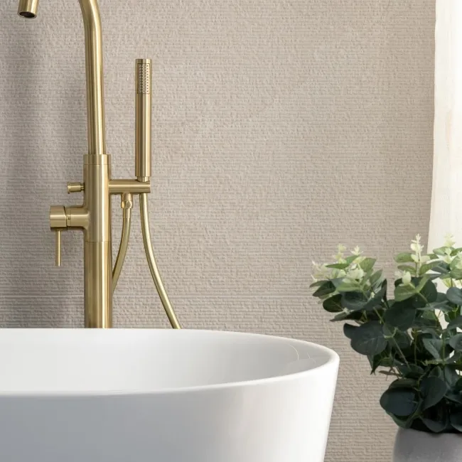 Capri Ivory Matrix Decor Stone Effect Matt Porcelain Wall Tile