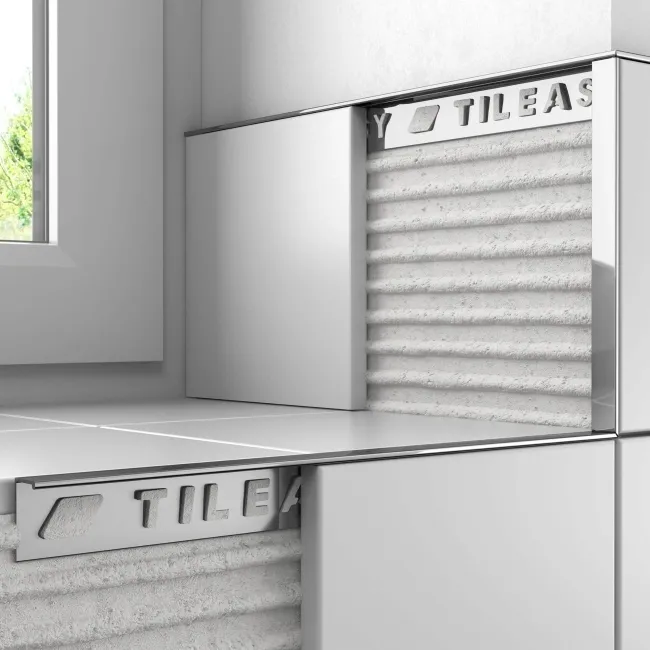 8mm Chrome Square Edge Metal Trim
