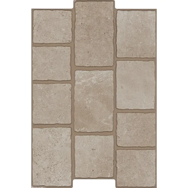 Taxos Conques Taupe Stone Effect Matt Porcelain Wall and Floor Tile