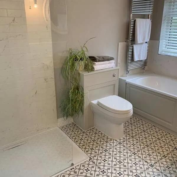 Carrara White Marble Effect Matt Brick Wall Tiles