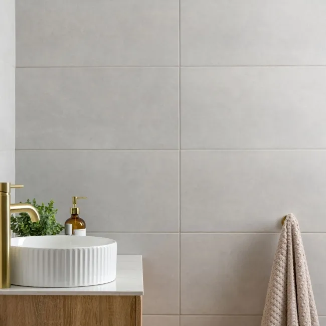 Dynamic Light Grey Stone Effect Matt Ceramic Wall Tile