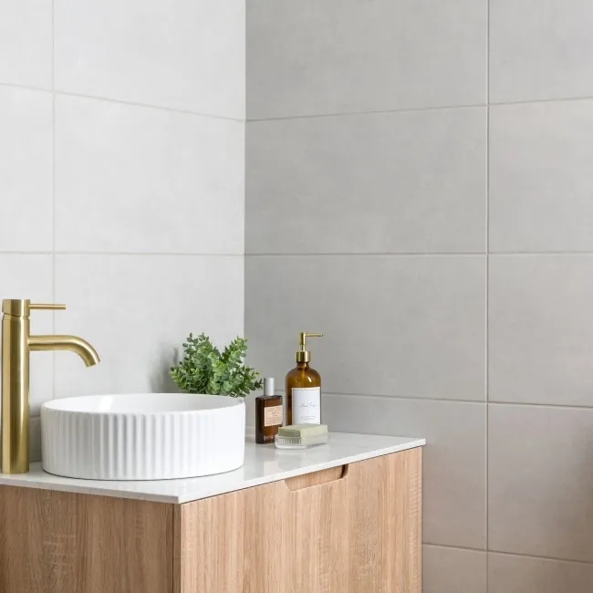 Dynamic Light Grey Stone Effect Matt Ceramic Wall Tile