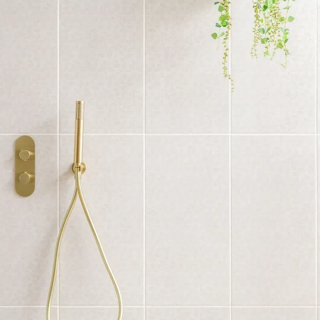 Dynamic White Floral Effect Matt Ceramic Wall Tile