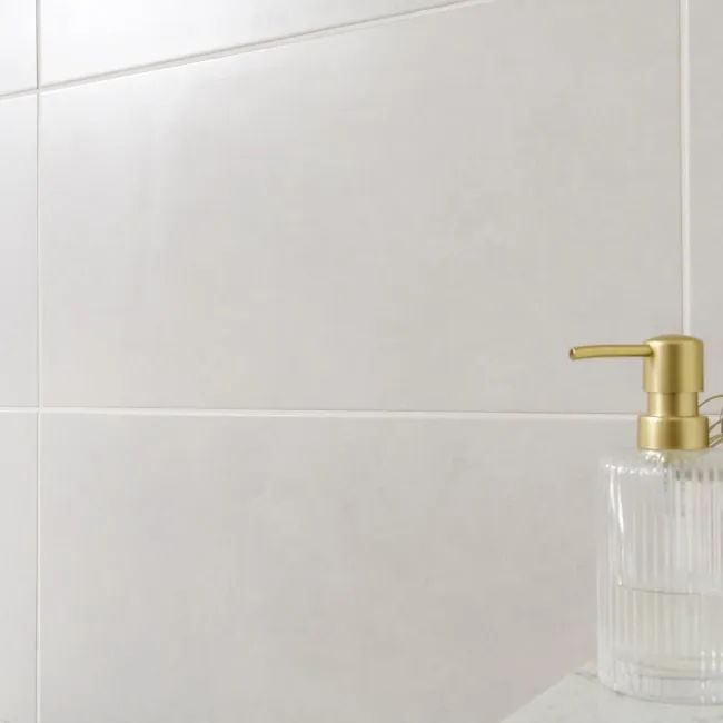 Dynamic White Stone Effect Matt Ceramic Wall Tile