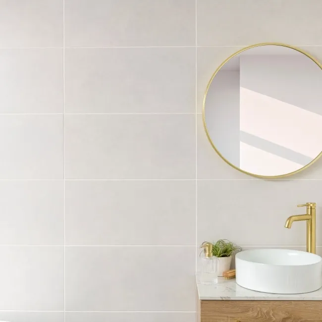 Dynamic White Stone Effect Matt Ceramic Wall Tile