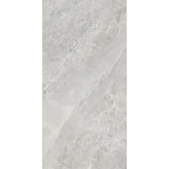 Electra Light Grey Crystal Marble Effect Polished Porcelain Tile