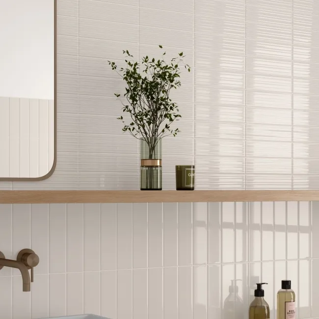 Lumina Birch Ivory Gloss Decor Ceramic Wall Tile