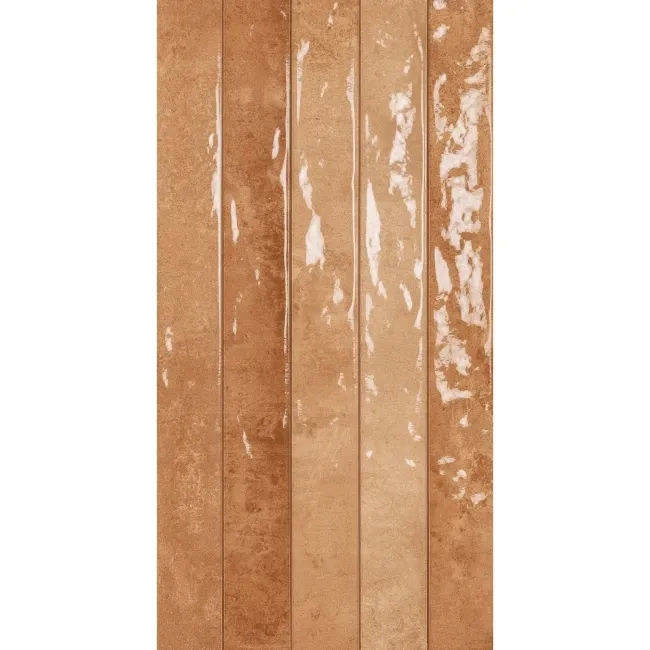 Ponto Teracotta Stone Effect Gloss Ceramic Wall Tile