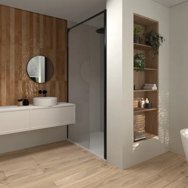 Ponto Teracotta Stone Effect Gloss Ceramic Wall Tile