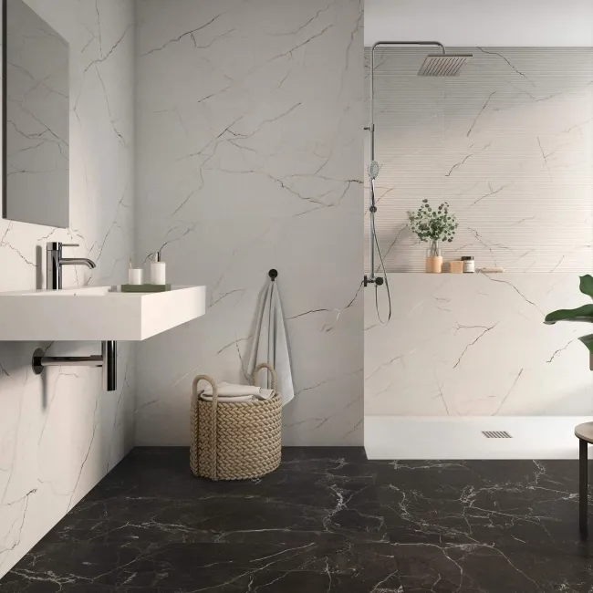 Roca Lincoln Decor White Marble Effect Matt Porcelain Wall Tile