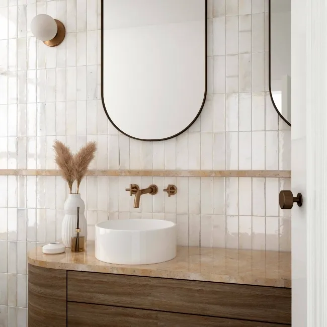 Luma Antique White Gloss Ceramic Wall Tile