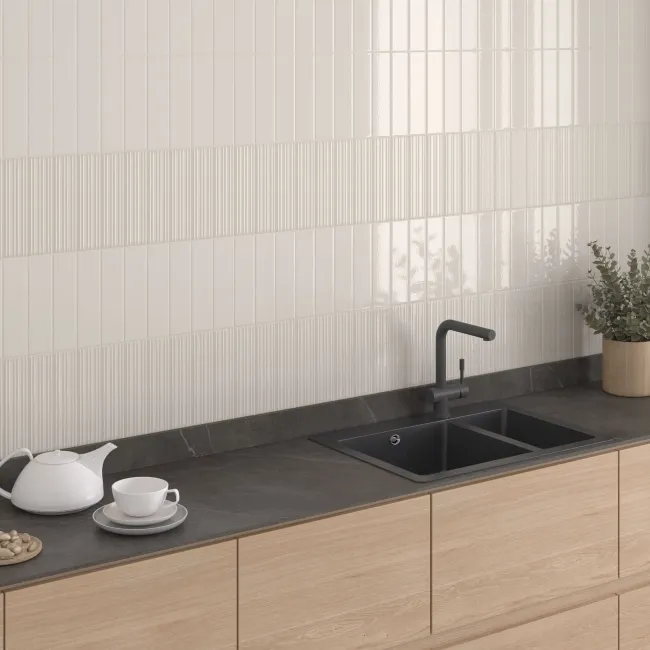 Lumina Birch Ivory Gloss Decor Ceramic Wall Tile