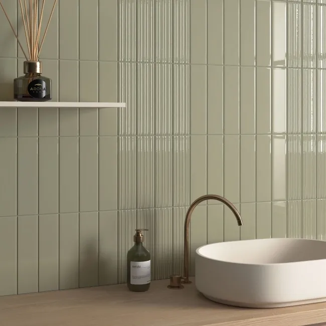 Lumina Lichen Green Gloss Ceramic Wall Tile
