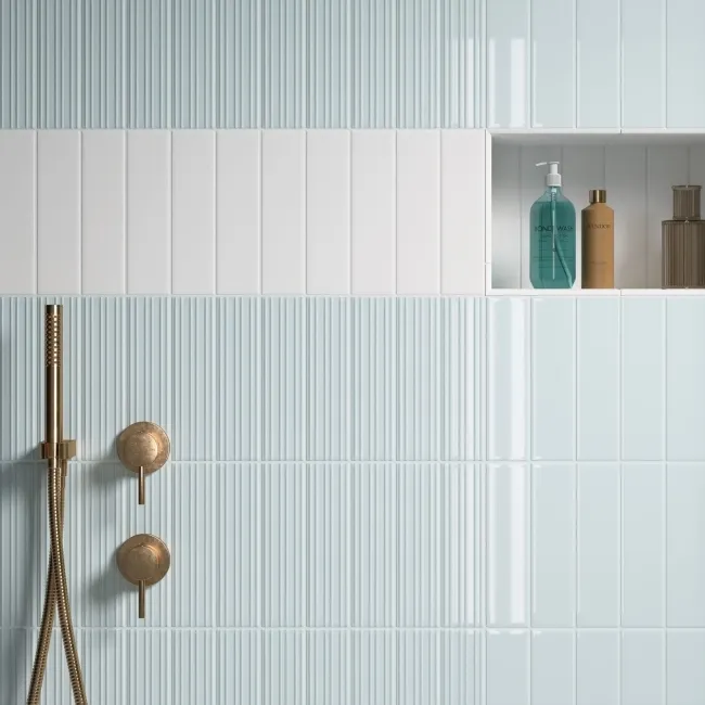 Lumina Marram Blue Gloss Ceramic Wall Tile
