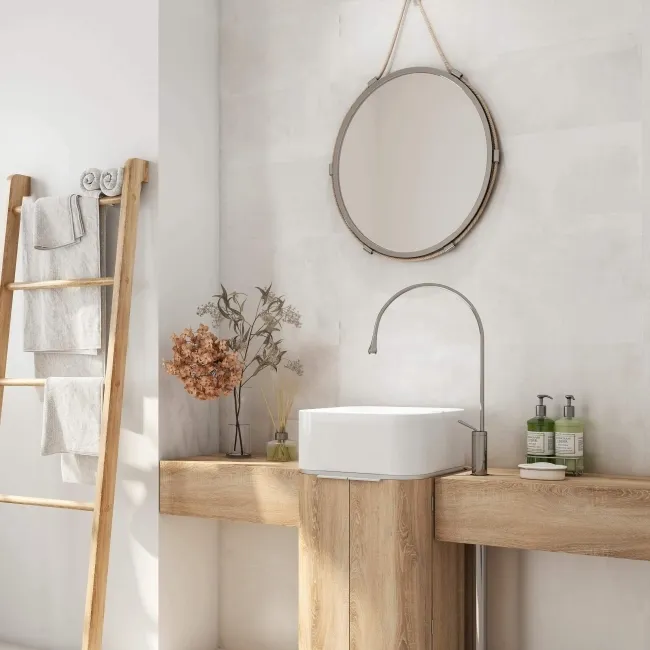 Maddox Light Grey Concrete Effect Matt Porcelain Wall and Floor Tile