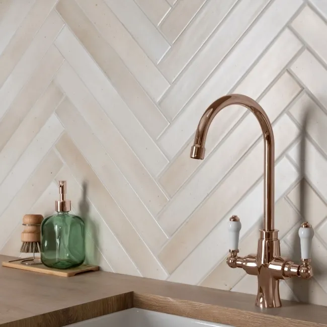 Massimo Ivory Brick Effect Matt Ceramic Wall Tile