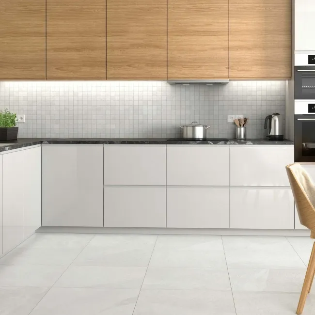 Mustang White Slate Effect Matt Porcelain Mosaic