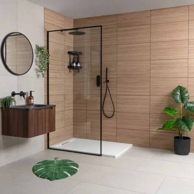Natural Slatted Wood Effect Matt Ceramic Wall Tile
