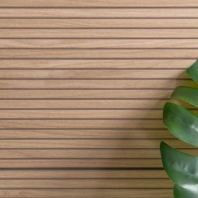 Natural Slatted Wood Effect Matt Ceramic Wall Tile