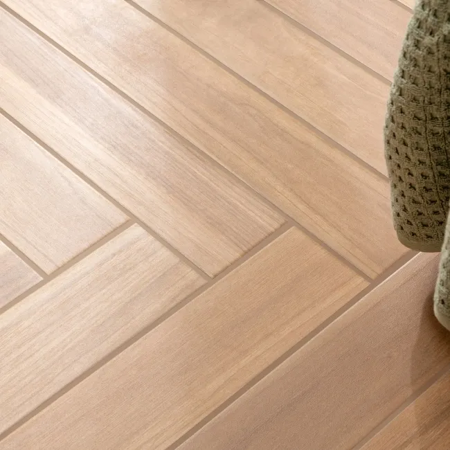 Nogal Brown Wood Effect Matt Porcelain Floor Tile