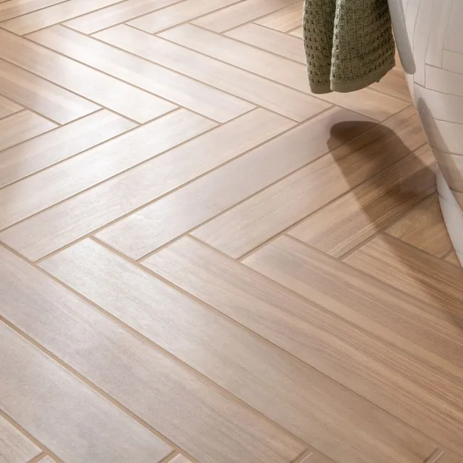 Nogal Brown Wood Effect Matt Porcelain Floor Tile