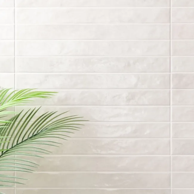 Ponto White Stone Effect Gloss Ceramic Wall Tile