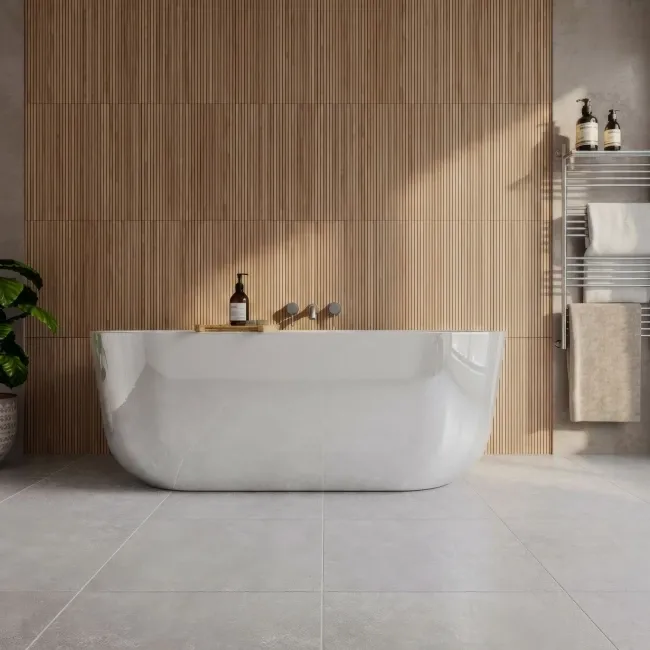 Natural Slatted Wood Effect Matt Ceramic Wall Tile