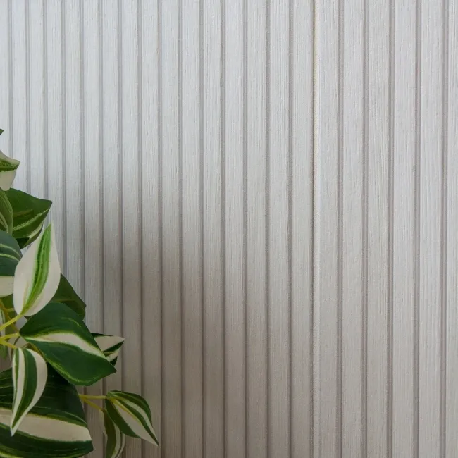 White Slatted Wood Effect Matt Ceramic Wall Tile