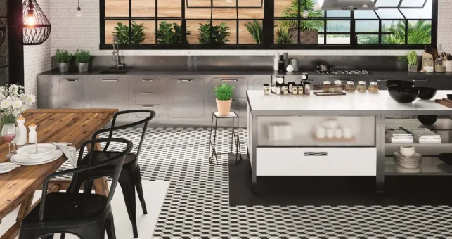 Trend Watch: Creating a Rug Effect with Floor Tiles