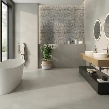 Roca Riviere Grey Stone Effect Matt Porcelain Wall and Floor Tile