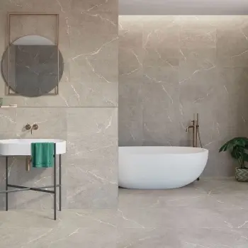 Piacentina Grey Stone Effect Matt Porcelain Wall and Floor Tile
