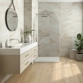 Naza Beige Onyx Marble Effect Matt Ceramic Wall Tile
