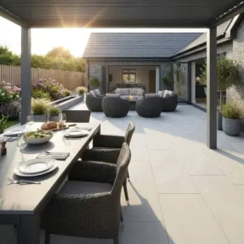 Nova Grey Stone Effect Matt Porcelain Outdoor Slab Tile