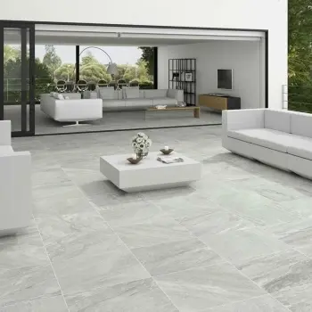 Icarus Grey Porcelain Outdoor Slab 595x595 Patio Roomset