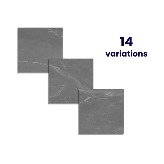 Kansas Graphite Grey Marble Effect Matt Porcelain Outdoor Slab Tile
