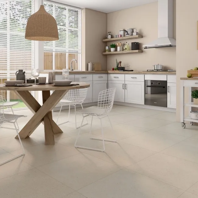 Roca Dolce Beige Stone Effect Matt Porcelain Wall and Floor Tile