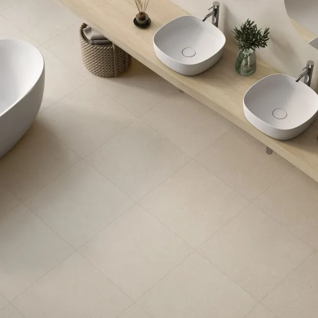 Roca Dolce Beige Stone Effect Matt Porcelain Wall and Floor Tile