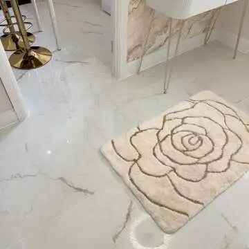 Carrera Gold Marble Effect Rectified Polished Porcelain Floor Tile