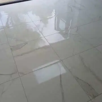 Carrara White Gloss Marble Effect Rectified Vitrified Ceramic Floor Tile