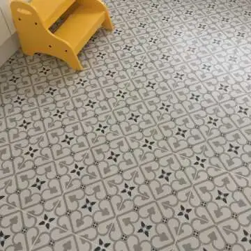 Brighton Grey Pattern Porcelain Floor Tiles