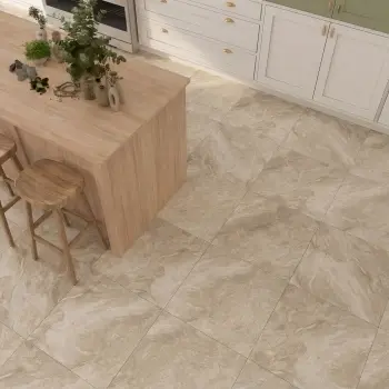Glacier Beige Stone Effect Polished Porcelain Floor Tile
