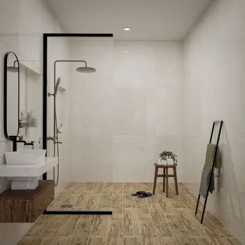 Fior Di Bosco Ivory Marble Effect Gloss Ceramic Wall Tile