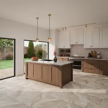 Glacier Beige Stone Effect Matt Porcelain Floor Tile