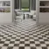 Marble Chess Effect Black & Golden White Matt Porcelain Tile