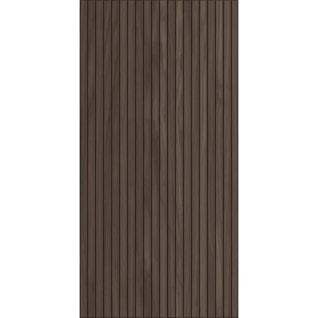 Mocha Slatted Wood Effect Matt Ceramic Wall Tile
