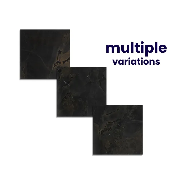The Room Black Italian Polished Porcelain Floor Tiles