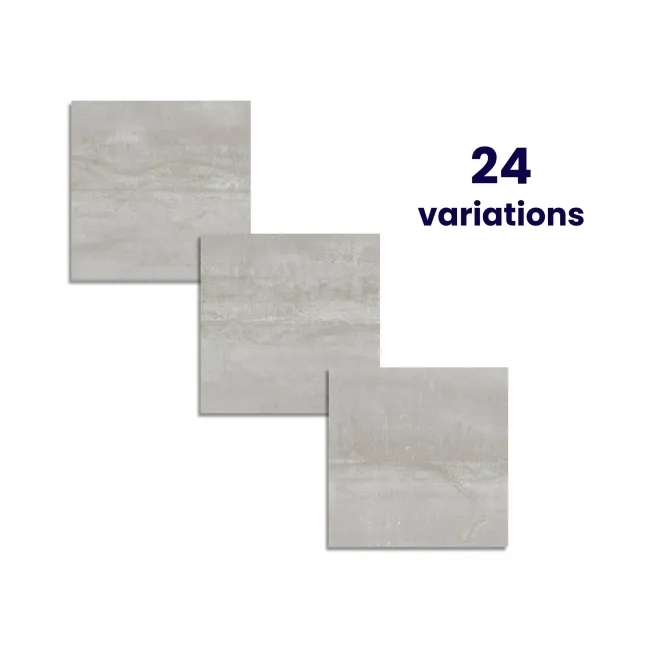 Metal Silver Rectified Porcelain Floor Tile