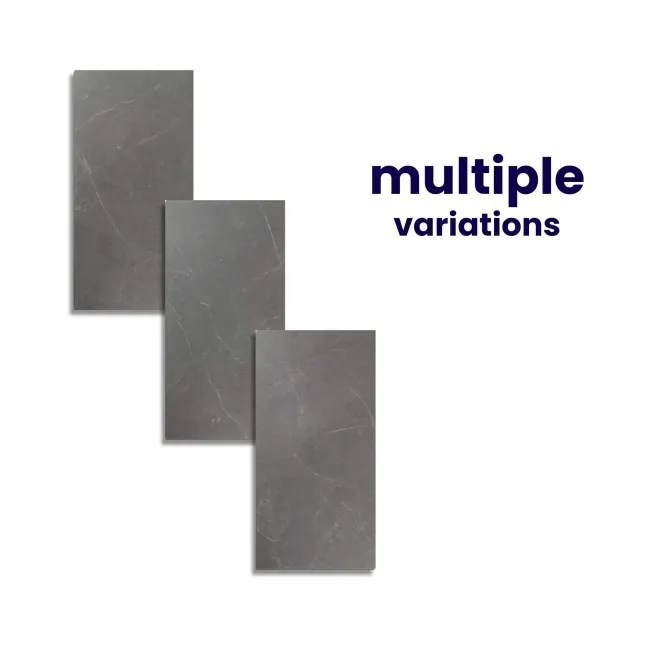 Galicia Anthracite Marble Tile Luxury Click Vinyl Flooring 5mm