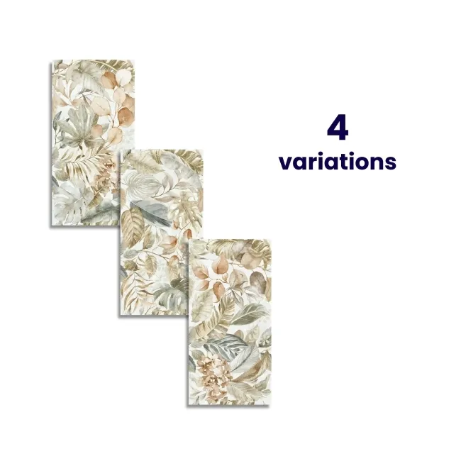 Lifefull Beige Floral Decor Matt Porcelain Wall Tile